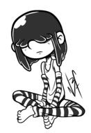 2016 artist:n3f4str10 black_and_white character:lucy_loud solo // 1976x2888 // 544KB