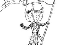 2017 armor artist:duskull character:lincoln_loud flag helmet sketch solo sword // 1088x847 // 210KB