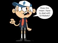 2016 alternate_outfit artist_request character:lincoln_loud cosplay dialogue gravity_falls solo text transparent_background // 1623x1218 // 248KB