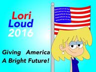 2016 american_flag artist:wildstar27 character:lori_loud flag solo text // 944x704 // 442KB