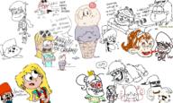2016 character:leni_loud character:lincoln_loud character:luan_loud character:lucy_loud character:lynn_loud crossover dialogue group multiple_artists sketch text // 800x480 // 147KB