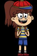 2016 character:lynn_loud character:ness mother_(series) solo transparent_background // 400x600 // 63KB