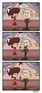 alternate_hairstyle alternate_outfit artist:hannaperan098 blushing character:lincoln_loud character:lynn_loud comic dialogue dress flower lynncoln source_request suit tagme // 1280x2832 // 447.6KB