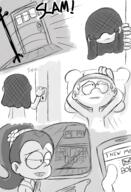 ! 2016 artist:jumpjump character:lincoln_loud character:lori_loud character:luan_loud character:lucy_loud comic comic:the_loud_comic half-closed_eyes hands_behind_head holding_object lying phone sketch sweater text // 1300x1900 // 1.4MB