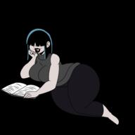 aged_up artist:chillguydraws ass au:thicc_verse bare_breasts big_ass big_breasts book character:lucy_loud edit open_mouth thick_thighs // 1500x1500 // 202KB