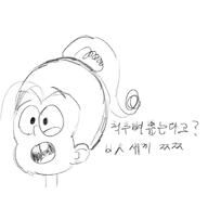 2016 character:luan_loud dialogue korean open_mouth solo westaboo_art // 1221x1223 // 108KB