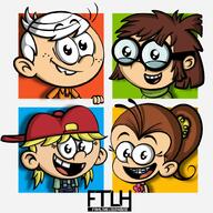 artist:fanstheloudhouse character:lana_loud character:lincoln_loud character:lisa_loud character:luan_loud logo looking_at_viewer open_mouth smiling windows // 1000x1000 // 174.6KB