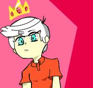 character:lincoln_loud crown simple_background solo // 1319x1242 // 105KB