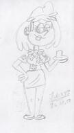 2017 alternate_outfit artist:julex93 beverage big_breasts character:rita_loud half-closed_eyes hand_on_hip holding_object looking_at_viewer raised_eyebrow sketch smiling solo tagme thick_thighs waitress wide_hips // 387x689 // 62.5KB