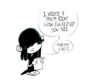 2016 artist:herny character:lucy_loud dialogue solo text // 1248x1135 // 257KB
