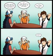 artist:chillguydraws ben_10 character:ben_tennyson character:dipper_pines character:lincoln_loud crossover dialogue gravity_falls // 1515x1600 // 863.0KB