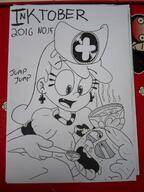 2016 artist:jumpjump character:leni_loud character:lincoln_loud food inktober nurse photo sick // 1080x1440 // 265KB