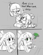 character:bed_loud character:lulu_loud dialogue headpat looking_at_another ocs_only original_character sin_kids sketch smiling unusual_pupils // 594x762 // 271.0KB