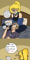 aged_up artist_request bed blushing character:lemy_loud character:loan_loud comic cuddling dialogue lemoan looking_at_another ocs_only original_character pillow sin_kids tagme // 796x1552 // 611KB