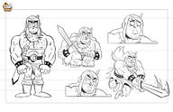 2024 aged_up alternate_hairstyle aritst:tyler_koberstein character:lincoln_loud conan_the_barbarian holding_object holding_weapon model_sheet muscular muscular_male official_art parody production_art solo sweat sword topless // 1100x712 // 121KB