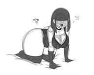 2018 aged_up artist:chillguydraws big_ass character:lucy_loud dialogue lingerie looking_at_viewer on_all_fours sketch solo talking_to_viewer wide_hips // 3000x2400 // 804.3KB