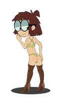 2022 artist:millim ass boots character:lisa_loud half-closed_eyes hand_on_ass heels high_heel_boots high_heels lingerie looking_back looking_down rear_view smiling solo thigh_boots // 850x1333 // 73.2KB