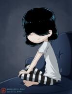 artist:vs_drawfag character:lucy_loud pajamas sitting smiling solo // 638x825 // 314.7KB