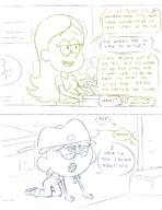 2021 artist:adullperson bobbiecoln character:bobbie_fletcher character:lana_loud comic comic:you're_welcome commission dialogue pregnant sketch text // 1000x1300 // 457KB