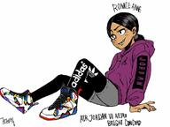 2016 artist:게게겍 character:ronnie_anne_santiago leggings sneakers solo text // 800x600 // 69KB