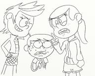 2016 artist:vinnietwotoes character:lincoln_loud character:ronnie_anne_santiago character:tabby ronniecoln sketch tabbycoln // 1557x1249 // 478KB