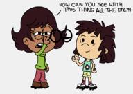 artist_request character:darcy_helmandollar character:lisa_loud clothes_swap dialogue glasses looking_at_another // 2039x1446 // 427.0KB