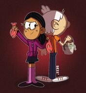 2021 artist:xsunnyeclipse bucket character:lincoln_loud character:ronnie_anne_santiago fish ronniecoln // 2755x2993 // 2.4MB
