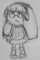 background_character character:sweater_qt earmuffs frowning sketch solo // 640x960 // 114.7KB