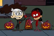 artist:christopia1984 character:lincoln_loud character:ronnie_anne_santiago costume halloween persona // 1500x1000 // 3.6MB