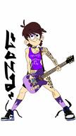 2016 aged_up artist:(_(○ㅅ●)_) character:luna_loud cleavage guitar half-closed_eyes holding_object instrument looking_at_viewer raised_eyebrow smiling solo tattoo text // 720x1280 // 270.6KB