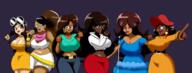 artist:moderneddy1 background_character big_breasts character:alisa_barela character:blanca_guzman character:maybelle character:Papaya character:thicc_qt microphone // 5000x1902 // 3.1MB