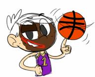 2020 artist:puppyface basketball blackface character:lincoln_loud jersey looking_at_viewer racism smiling solo // 688x564 // 43.1KB