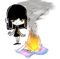 character:lucy_loud fire flag smile solo tagme // 2985x2945 // 2.8MB