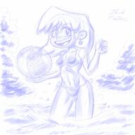 artist:da-4th bikini character:lori_loud sketch smiling solo swimsuit // 4096x4096 // 1.2MB