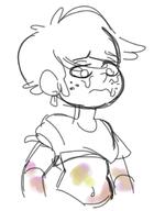 2016 abuse artist:cr0nu5 bruised character:luna_loud crying hurt looking_down midriff sad solo // 450x616 // 113KB