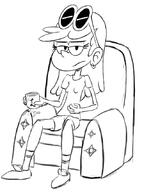 2017 alternate_outfit angry artist:duskull character:leni_loud coffee couch cup frowning half-closed_eyes looking_at_viewer sitting sketch solo // 630x849 // 150KB