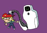 2017 artist:drawerjake carrying character:jailbot character:lana_loud crossover crying robot simple_background superjail tears // 5000x3571 // 1.9MB
