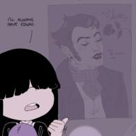 2017 artist:asklucyloud bed candle character:edwin character:lucy_loud comic dialogue doll solo text // 1280x1280 // 391KB