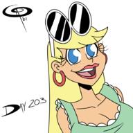 2021 aged_up artist:chillguydraws au:thicc_verse big_breasts character:leni_loud looking_at_viewer smiling solo text // 900x900 // 231KB