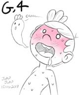 2017 ahegao artist:jumpjump blushing character:lincoln_loud drool ghost nude open_mouth redraw solo sweat // 1280x1465 // 588KB