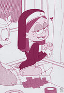 artist:kenibr character:lincoln_loud character:ronnie_anne_santiago half-closed_eyes nun ronniecoln smiling // 1373x1997 // 3.9MB