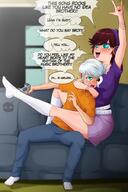 artist_request character:lincoln_loud character:luna_loud couch dialogue looking_at_another sitting // 600x900 // 81.0KB