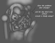 2016 artist_request black_and_white character:lincoln_loud character:luan_loud dialogue luancoln redraw text yandere // 1292x1010 // 338.2KB