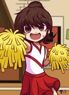 2022 alternate_outfit artist:taki8hiro character:lynn_loud cheerleader cheerleader_outfit looking_at_viewer open_mouth smiling solo // 3250x4500 // 2.2MB