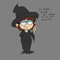 2022 artist:sl0th character:lisa_loud costume dialogue holding_object solo wide_hips witch // 800x800 // 98.1KB
