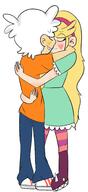 2016 artist:chinandcomets character:lincoln_loud character:star_butterfly crossover hug hugging star_vs_the_forces_of_evil starcoln // 875x1920 // 494KB