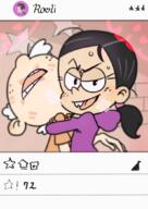 2018 artist:anon334 blushing character:lincoln_loud character:ronnie_anne_santiago kiss_mark looking_at_viewer ronniecoln social_media steam sweat text // 743x1050 // 498.4KB