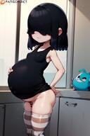 aI-generated bottomless character:lucy_loud pregnant solo thigh_highs // 512x768 // 346.7KB