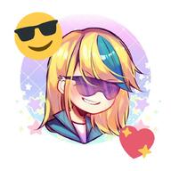 artist_request character:sam_sharp smiling solo sunglasses winking // 1024x1024 // 93.8KB