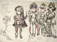 2017 armor artist:pikapika212 background_character big_breasts character:carol_pingrey character:leni_loud character:lincoln_loud character:maggie character:thicc_qt cleavage final_fantasy group nude sword // 1024x768 // 243KB